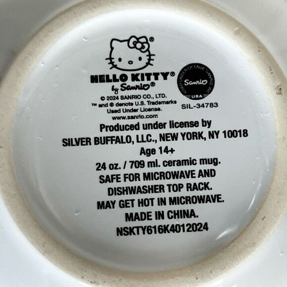 Sanrio Hello Kitty Red Ceramic Soup Mug with‎ Vented Lid 24 oz Cereal Bowl  NEW - Picture 5 of 6